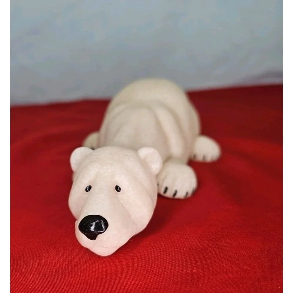 Polar Bear Stone Figurine Papa Bear Quarry Critters Paperweight Vintage